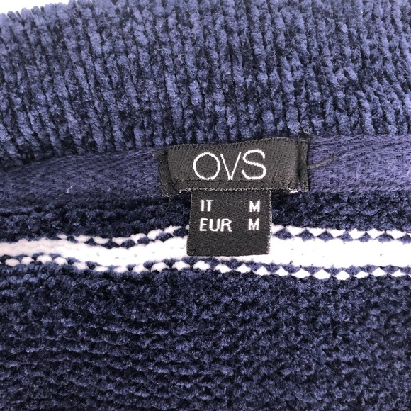 OVS Womens Size Small Nautical Spring Striped Sweater Pullover Drawstring Waist - Picture 6 of 7